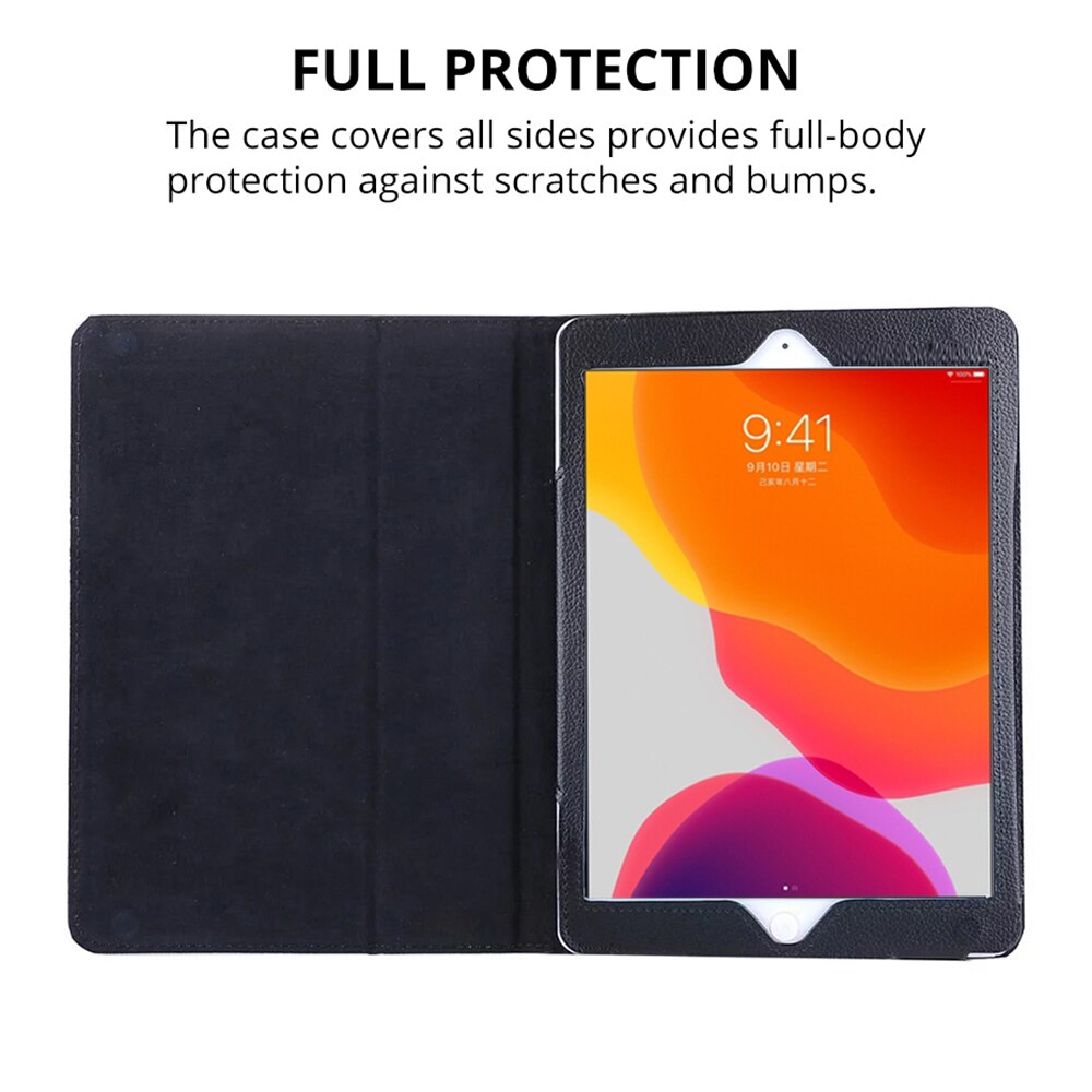 Folding flip PU leather smart cover case for Apple iPad [8th Gen] 10.2
